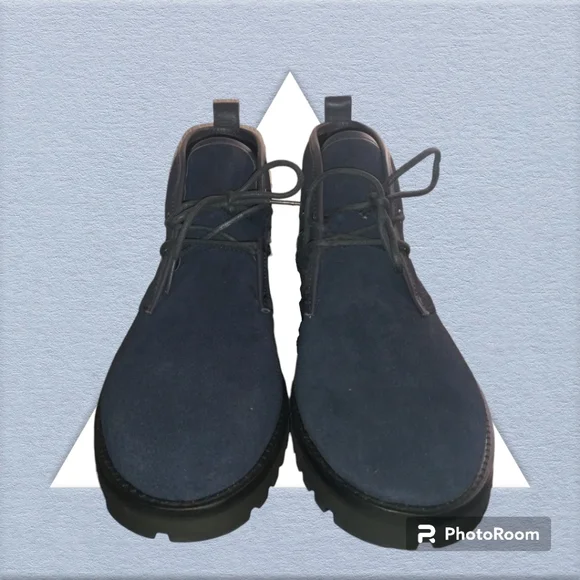Coach | Shoes | Nwot Mens Coach Desert Boots Navy Blue Suede  display picture 1